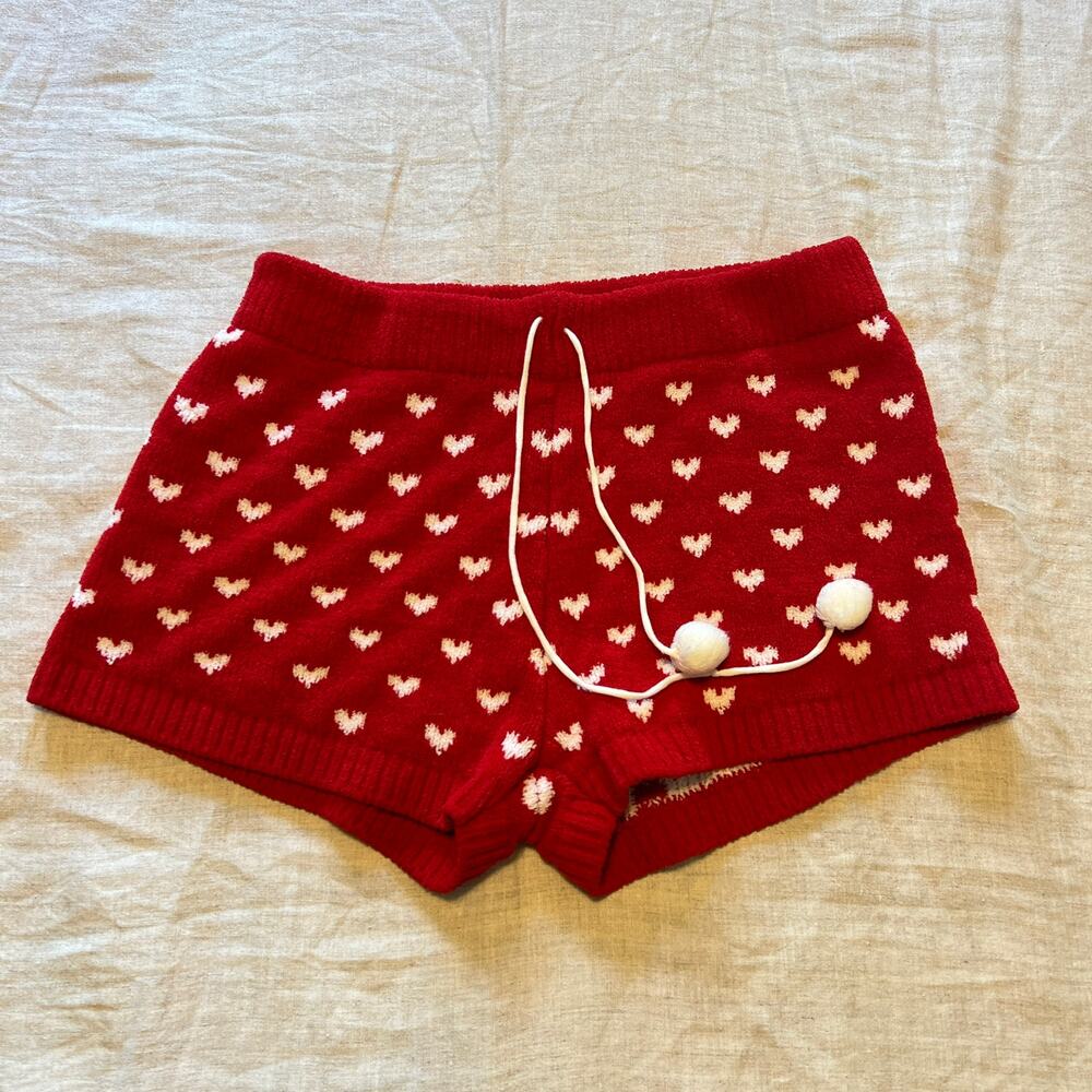 Besty Johnson Red Heart Shorts Sleep Loungewear | MEDIUM